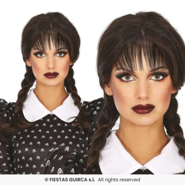 Peluca trenzas negras