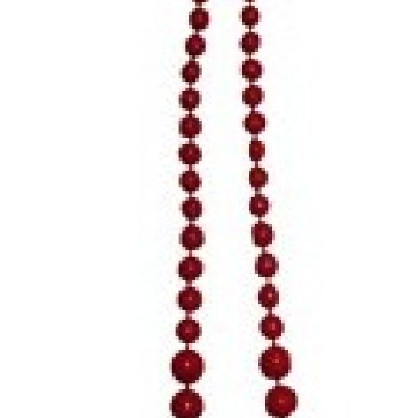 Collar de bolas rojo