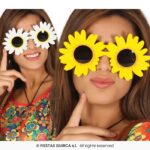 Gafas con margaritas blancas