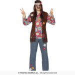 Disfraz de hippie hombre - Imagen 3