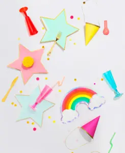 Plato con forma de estrella azul - Imagen 2