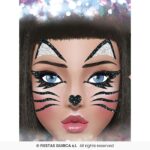 Pegatinas faciales de gatita