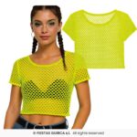 Camiseta de rejilla neón