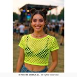 Camiseta de rejilla neón - Imagen 3