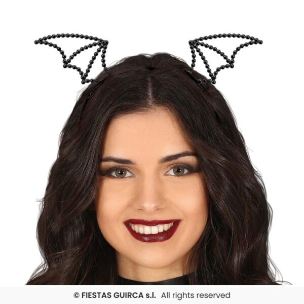 Diadema de murciélago metalico