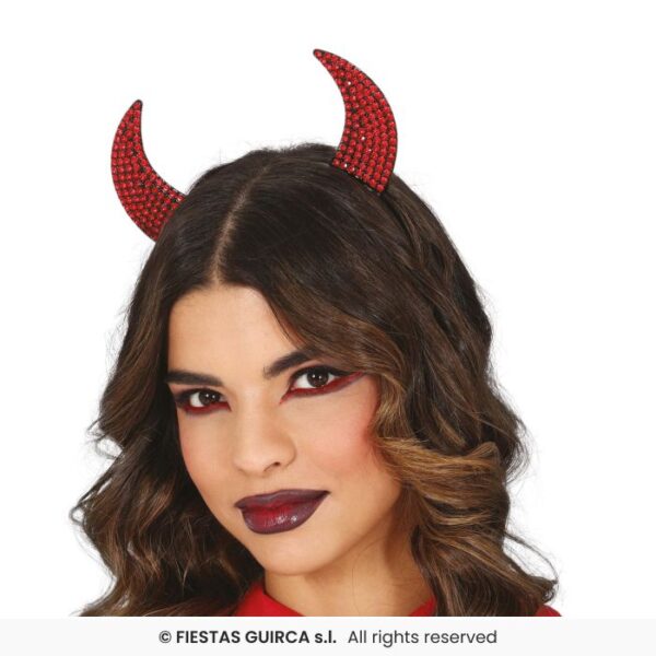 Diadema de demonio metálico