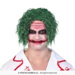 Peluca verde de payaso
