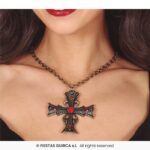 Collar cruz con rubi - Imagen 2