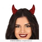 Diadema cuernos demonio glitter