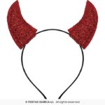 Diadema cuernos demonio glitter - Imagen 2